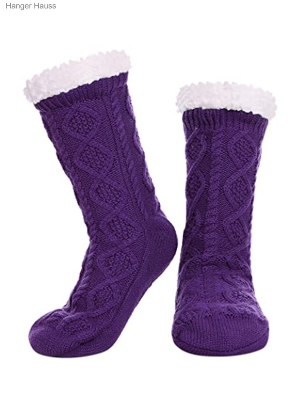 Womens Slipper Socks Fleece Lined Non Slip Fuzzy Cozy Winter Indoor